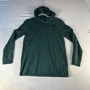 Adidas‎ Light hoodie Shirt Long Sleeve Tee Boys Large 14/16 Green